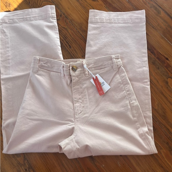 Marine Layer NEW Bridget Slim Wide Leg Crop Peach Whip Cropped size 4 - Picture 3 of 16